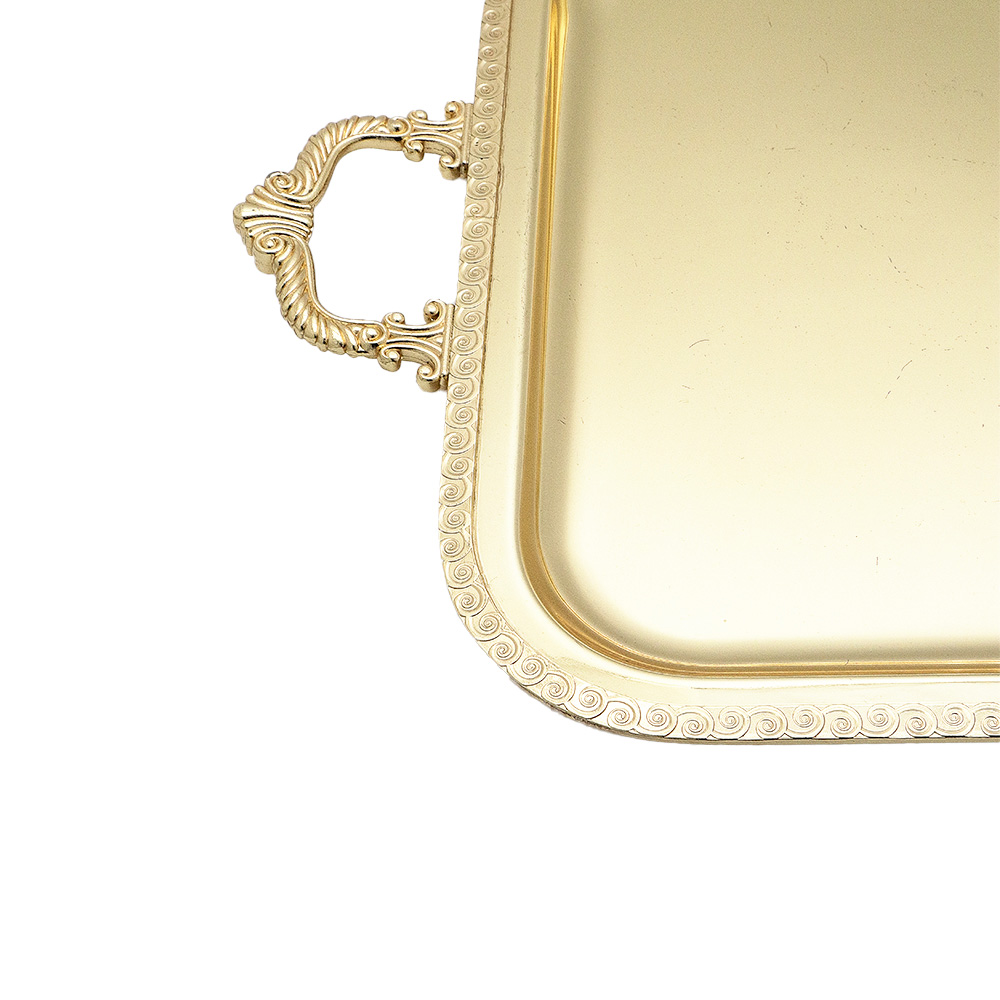 Iron Gilt Color Plated Rectangle Tray