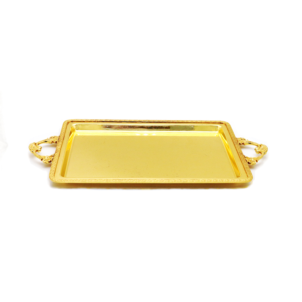 Medium Rectangular Serving Tray - Gold