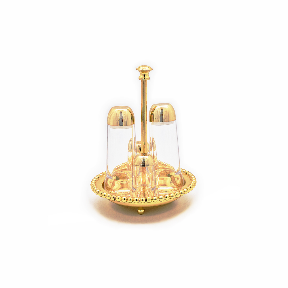 Sphere Design Round Rack Condiment Set - 5pcs
