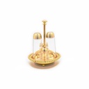 Sphere Design Round Rack Condiment Set - 5pcs