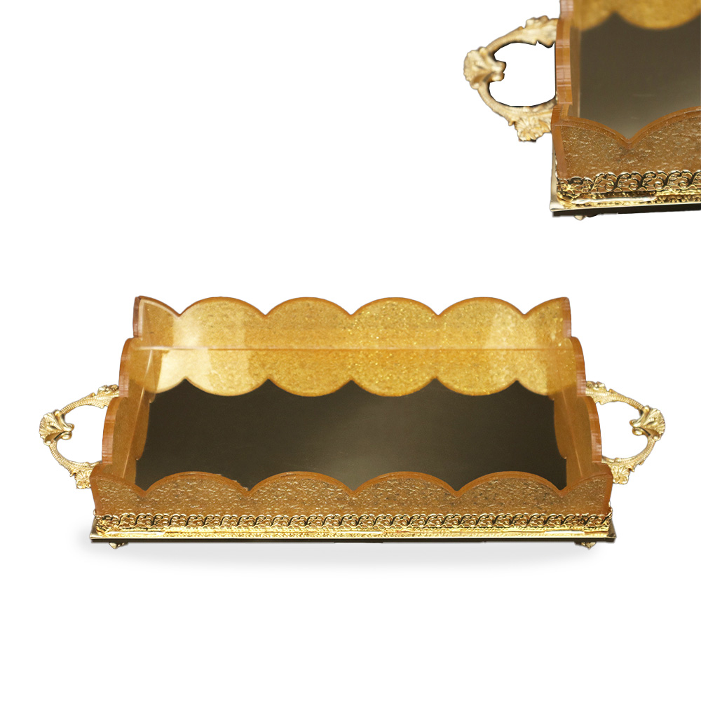 Iron Gilt Gold Plated Tray 