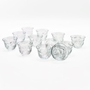 Clear Glass Coffee Cup Set - 12pcs