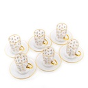 Gold/Silver Leaves Tea Cup Set - 12pcs