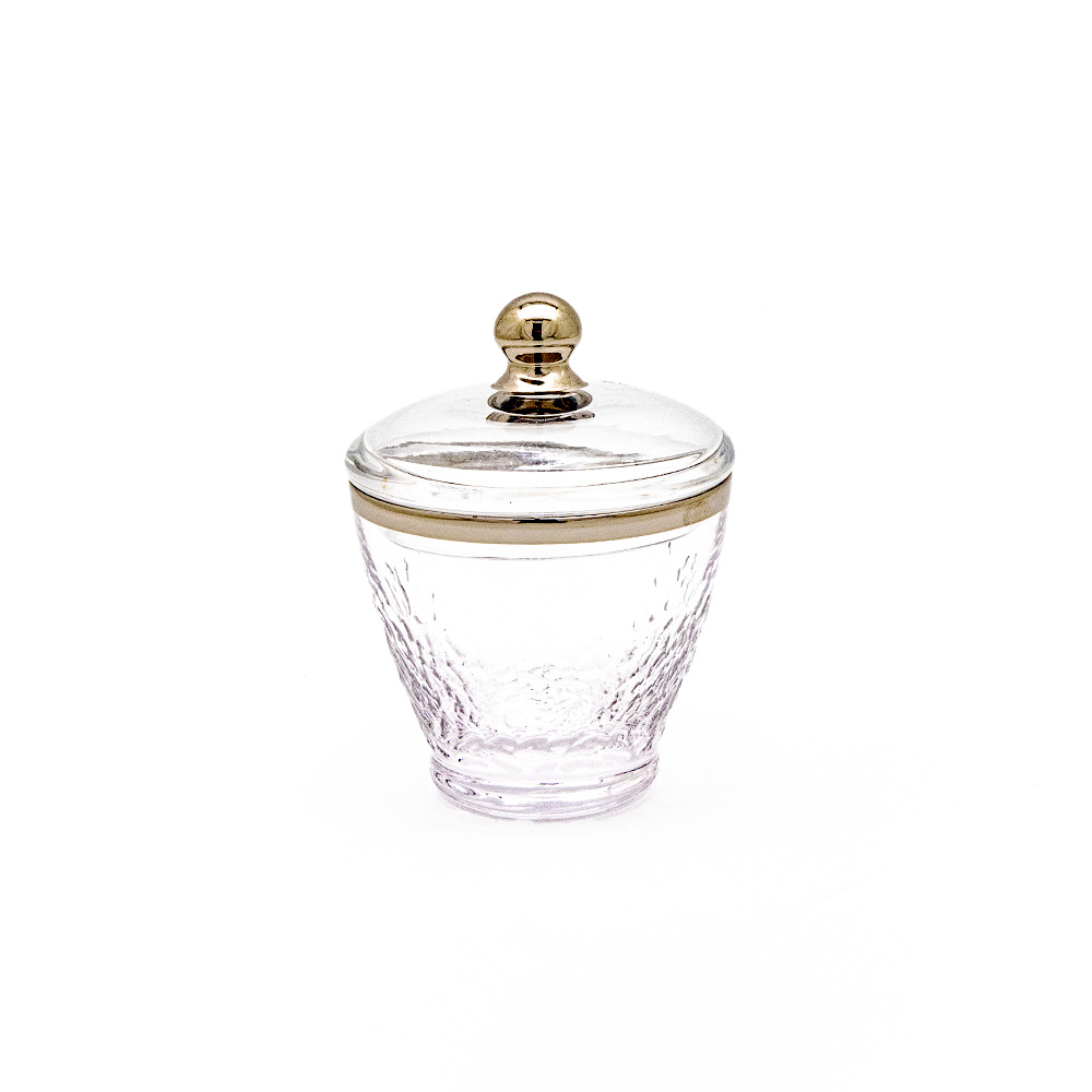 Handmade Lines Sugar Bowl - Platinum