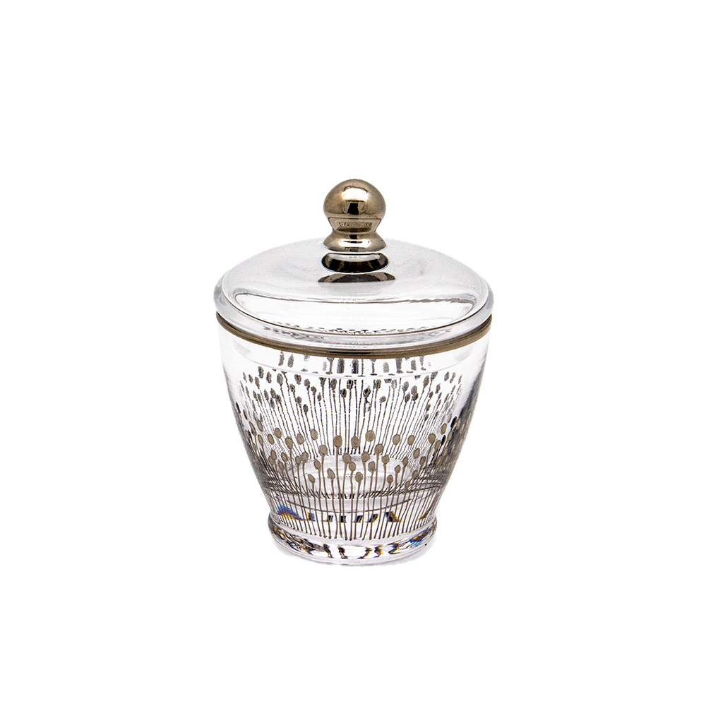 Handmade Turkish Sugar Bowl - Platinum