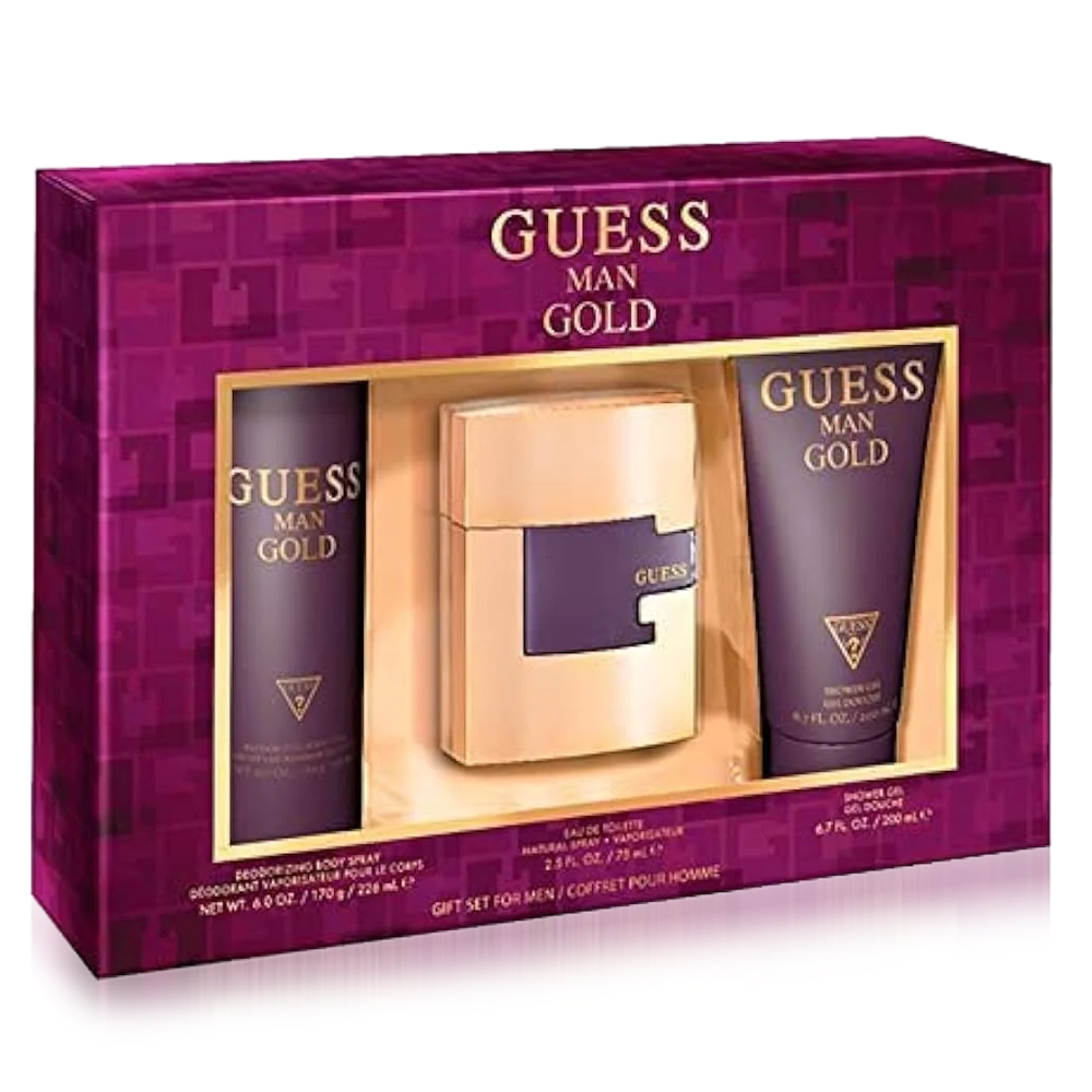 Man Gold Gift Set - 3 Pcs - Men