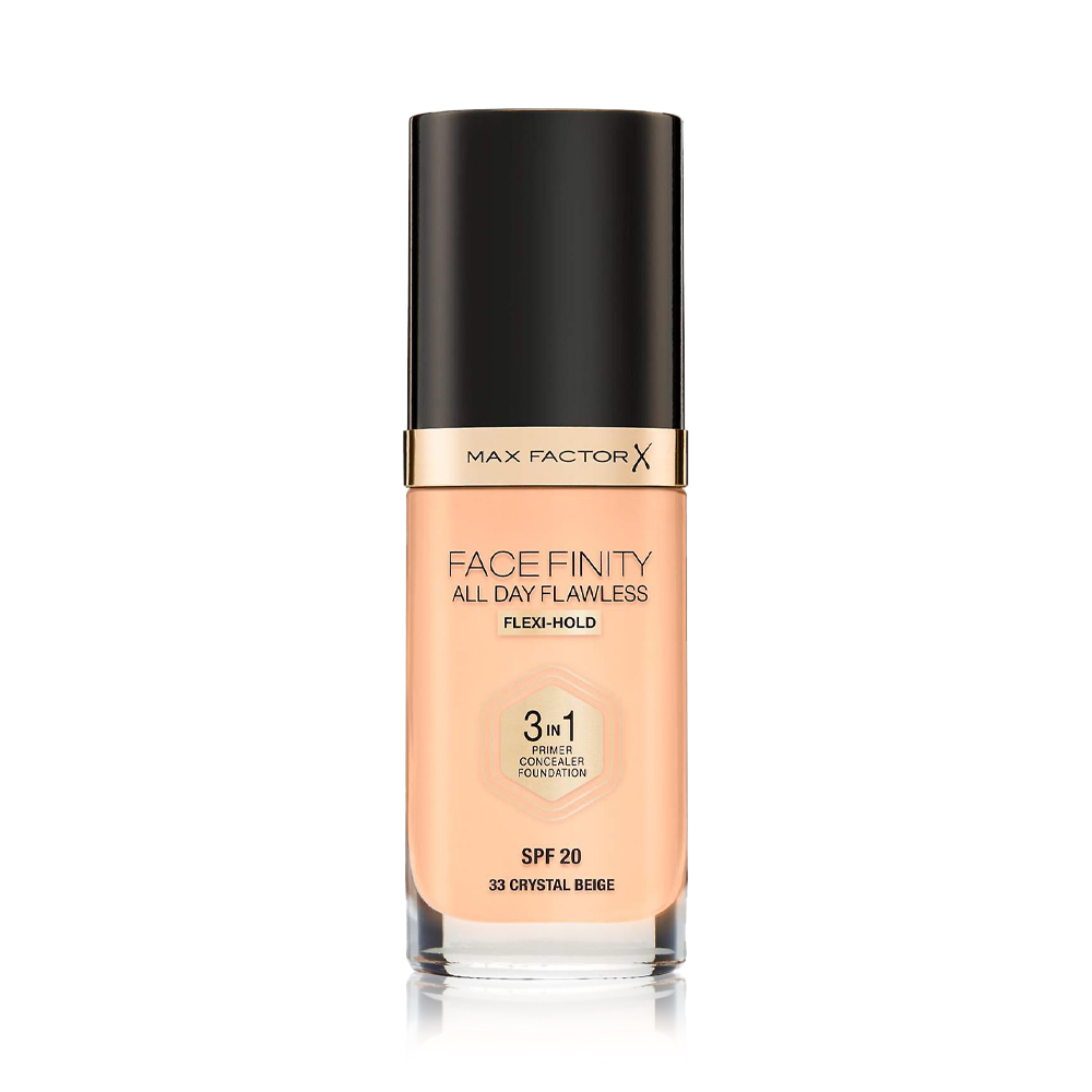 Facefinity All Day Flawless Flexi -Hold 3 in 1 Foundation - Crystal Beige