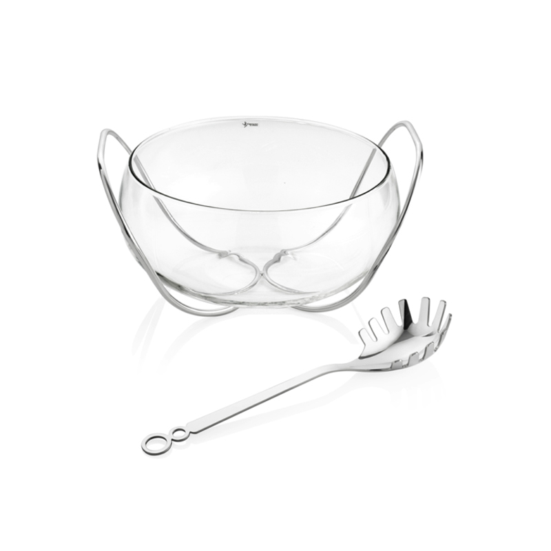 Venezia Stainless Steel Spaghetti Bowl With Server