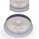 Divided Snacks Plate with Plastic Cover