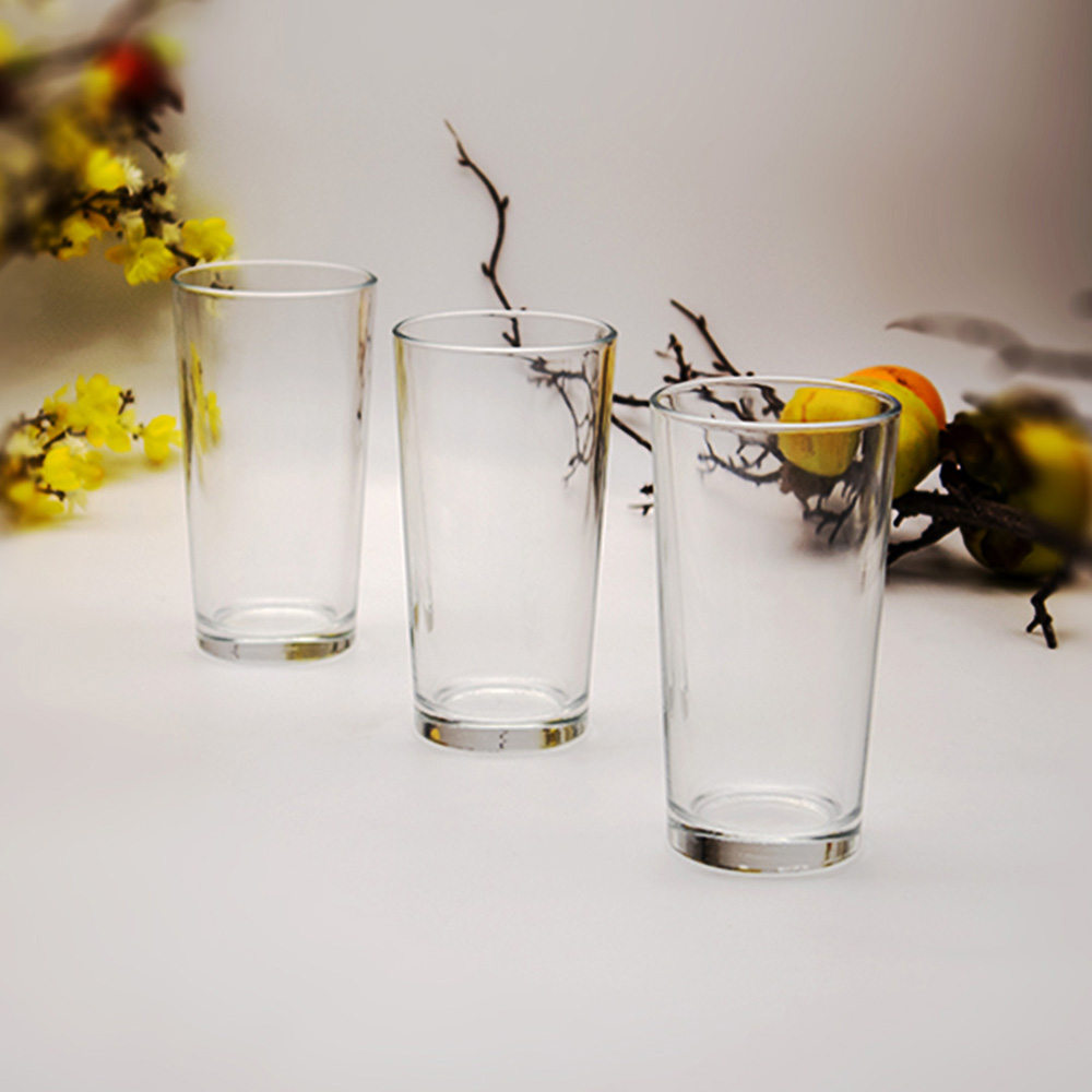 Linda Clear Glass Water Tumblers Set of 3