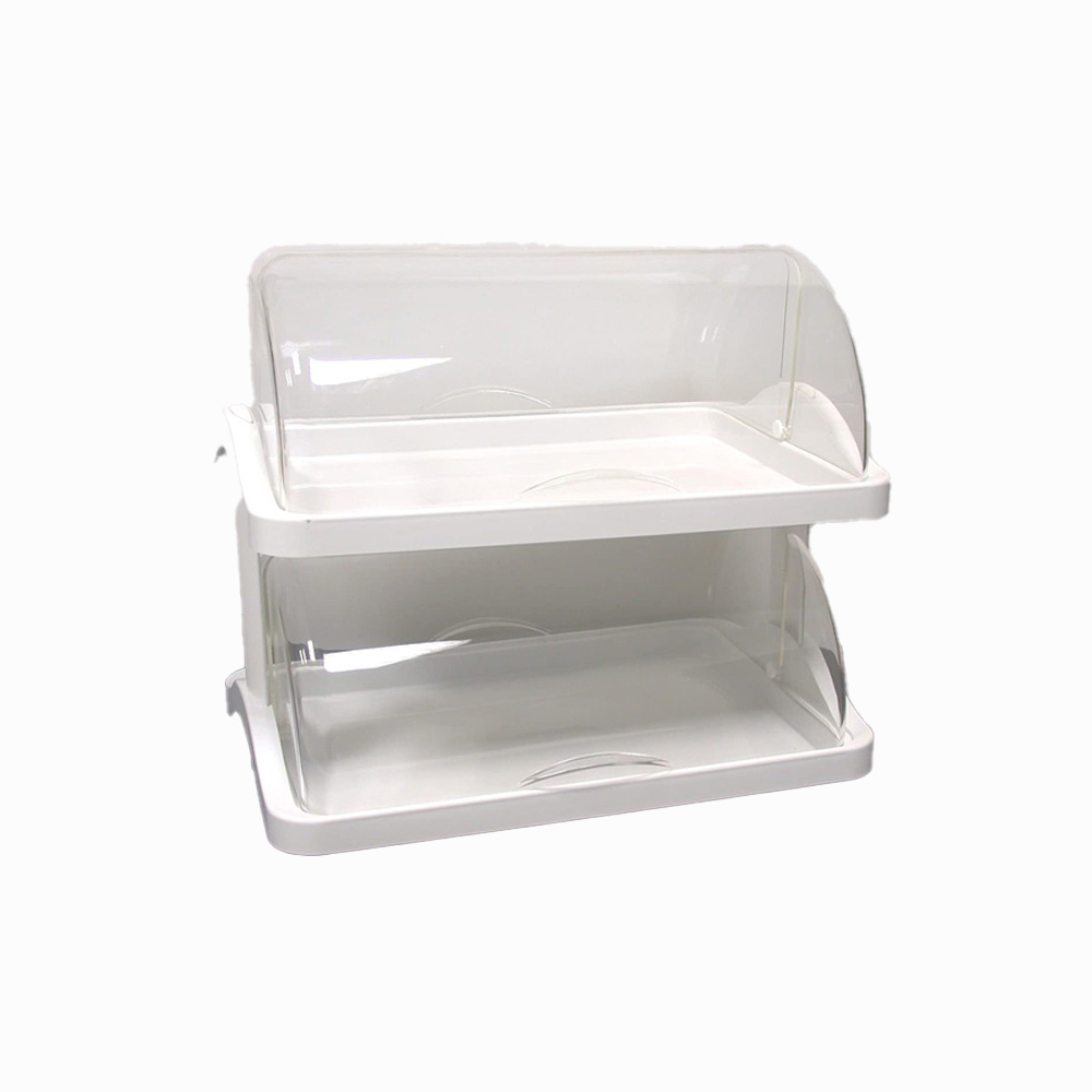 Guzzini Double Cake Dish - Clear White