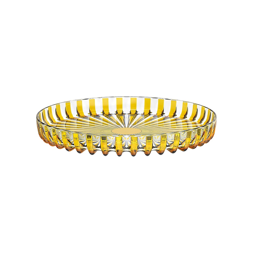 Dolcevita 31cm Round Serving Tray - Amber