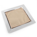 Stainless Sqaure Steel Tray - Beige