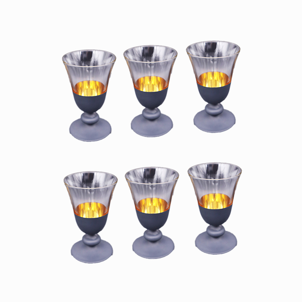Vision Black Juice Glass Set - 6pcs