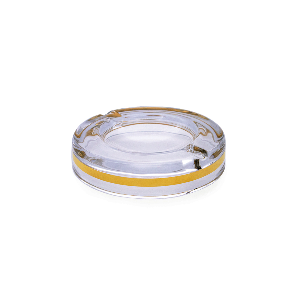 Dalia Gold Crystal Glass Ashtray