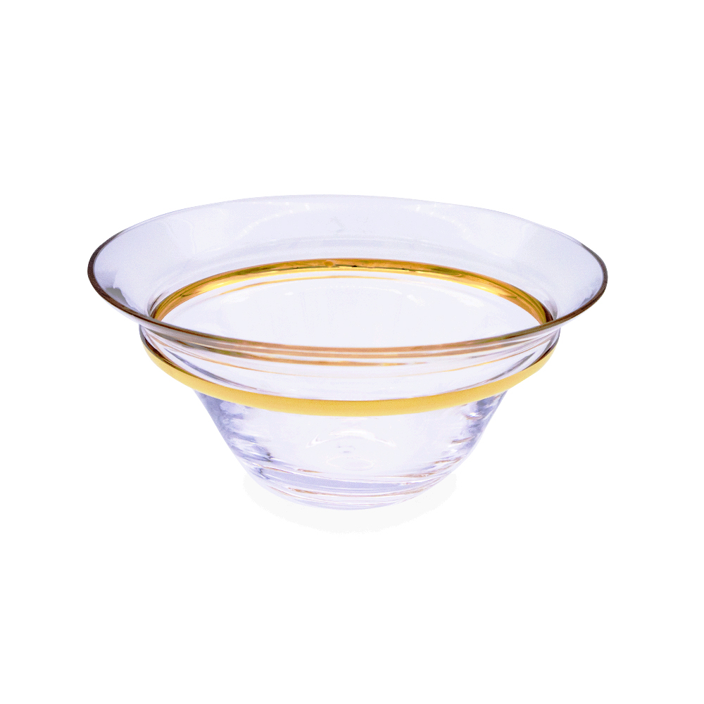 Dalia Gold Fruit Bowl - 30cm