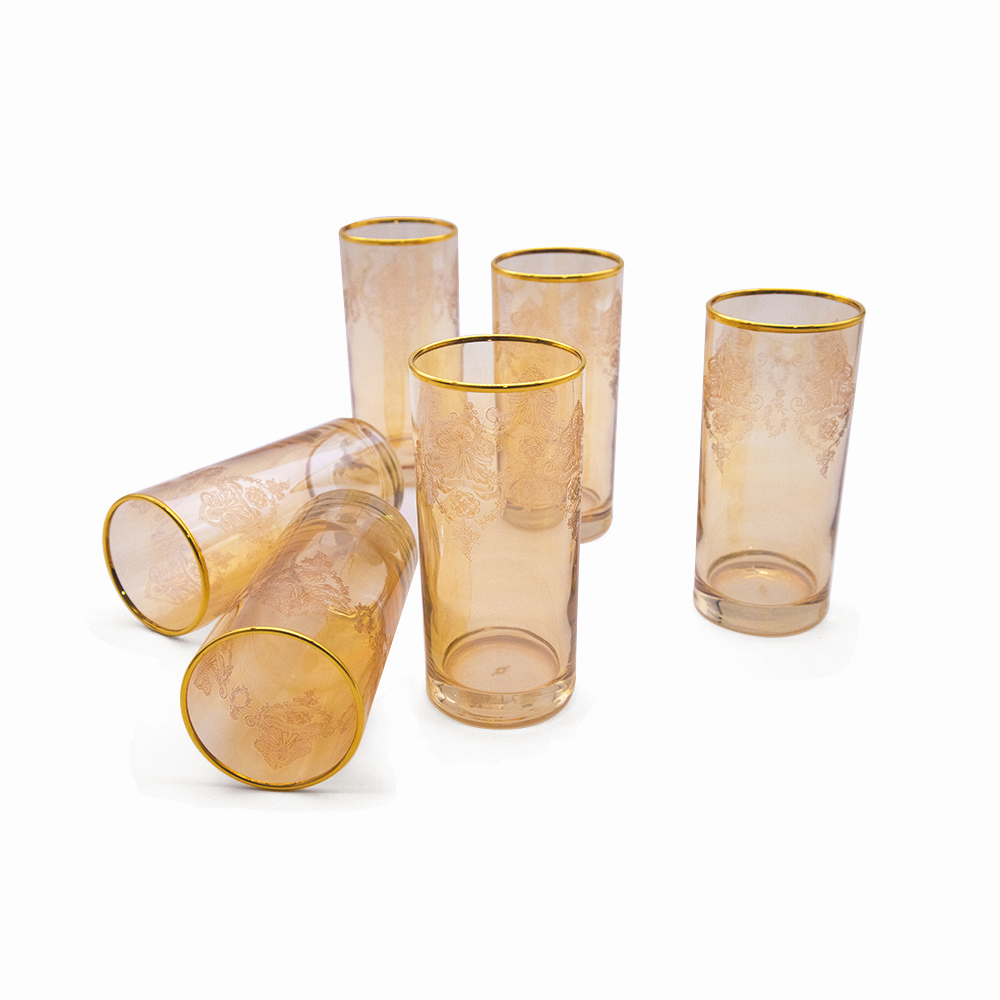 Perennis Honey Gold Water Glass Set - 6pcs