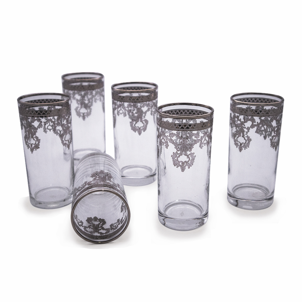 Bianca Platinum Long Drink Glass Set - 6pcs