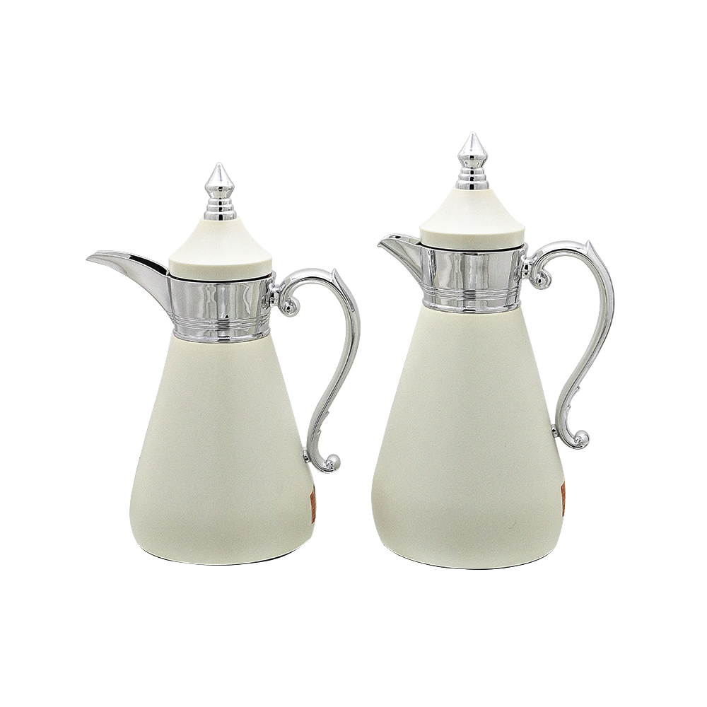 Mayflower Tea & Coffee Flask Set - Ivory/Chrome