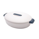 White/Pale Blue Colorado Oval Insulated Server - 2.8L