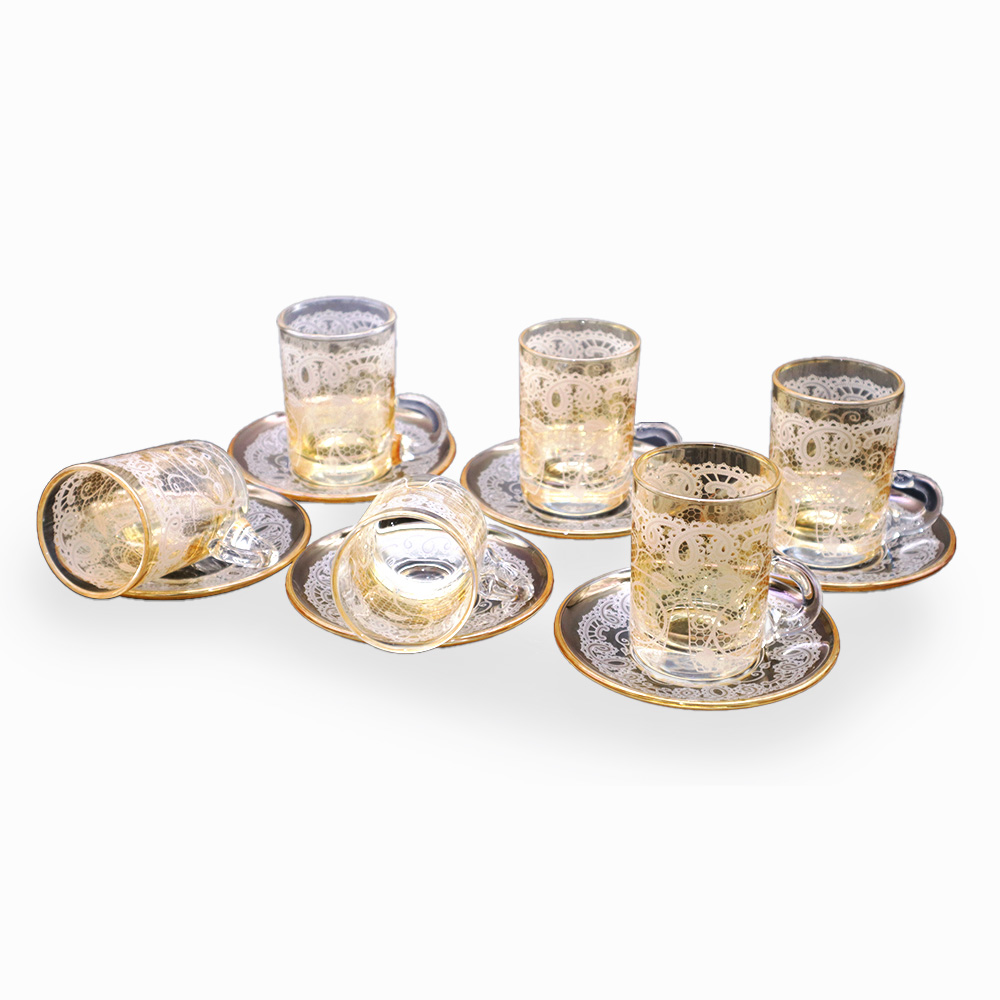 Dantelle Amber Tea Set with Handle - 12pcs