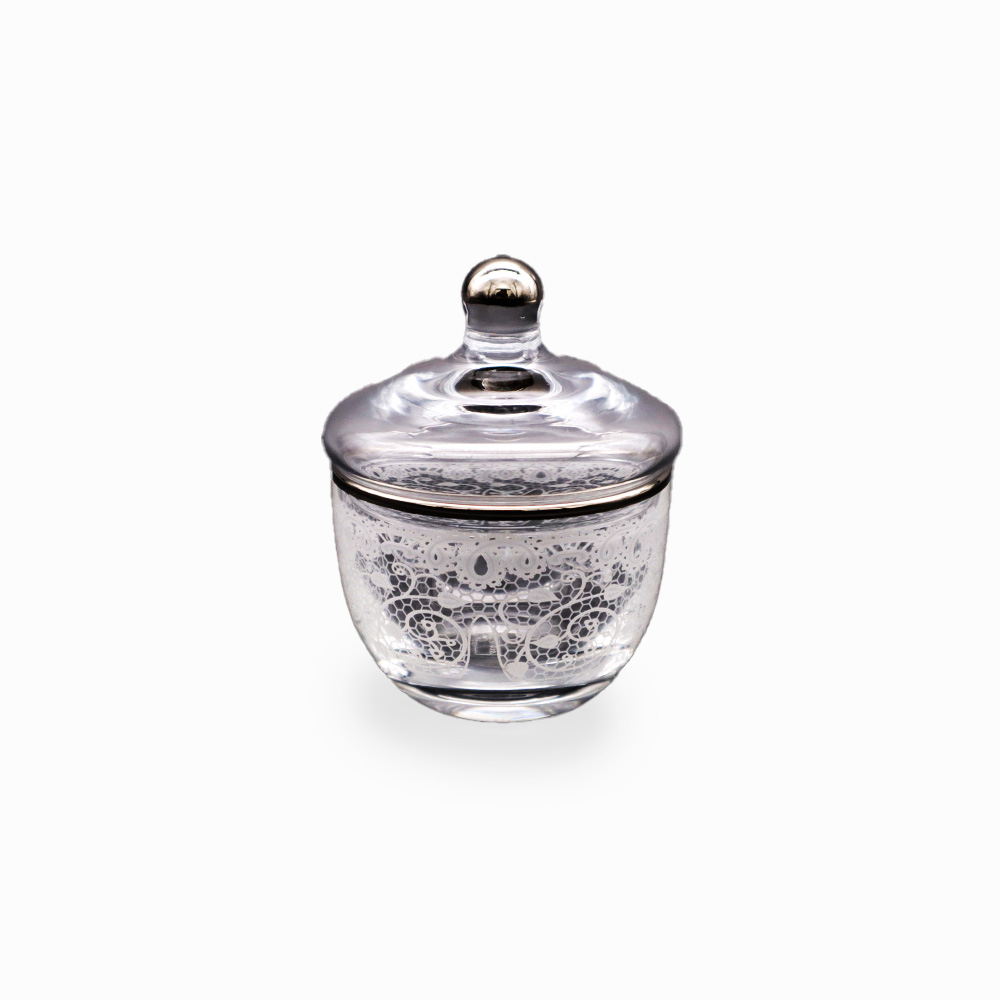 Dantel White Platinum Sugar Bowl