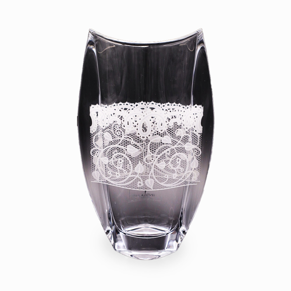 Dantelle White Platinum Vase - 35cm 