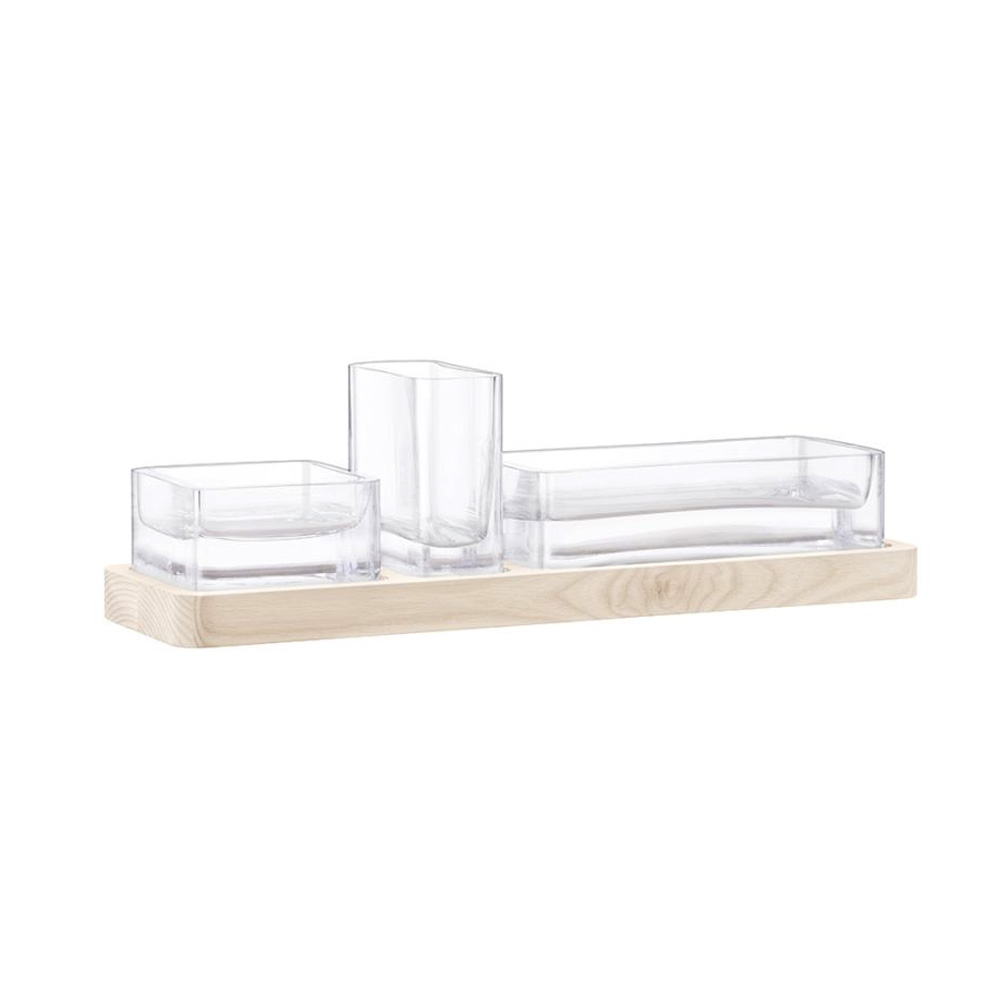 Clear Modular Set & Ash Base - L41cm
