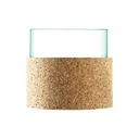 Canopy Ice Bucket H15cm - Clear Glass/Cork