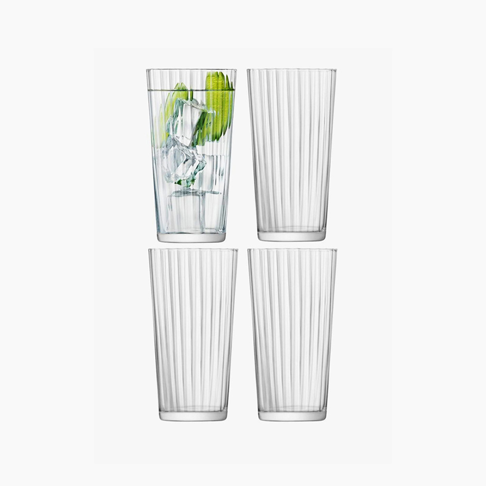 Gio Line Tumbler Clear Set - 4pcs