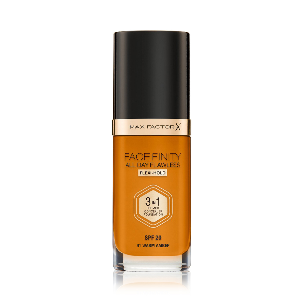 Facefinity All Day Flawless Flexi -Hold 3 in 1 Foundation - Warm Amber